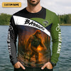 Joycorners Bassquatch Bigfoot Fishing Shirt, SPF Shirt For Men, Fishing Jersey, Presents For Fishermen