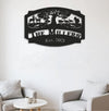 Maxcorners Personalized Hunting Metal Sign WITH LED/WITHOUT LED Light Deer Turkey Scene Custom Name Metal Wall Art Hunter Gift Rustic Cabin Decor MT0110