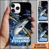 Joycorners Chinook Splash Water Lightning Stripe Dark Blue Art Golden Line  Personalized Name Phone Case