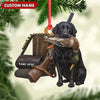 Joycorners Personalized Duck Hunting Dog Ornament – Personalized Acrylic Christmas Decor for Hunters MT1111