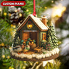 Joycorners Personalized Acrylic Mallard Duck Family Christmas Ornament – Rustic Holiday Cabin Decor for Nature & Wildlife Lovers MT0110