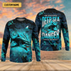 Joycorners Hunt or Be Hunted Deep Sea Danger Performance Fishing Shirts, Fishing Gifts For Men, Men's Fishing Shirt