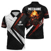 Joycorners Custom Name Mechanic Shirt Mechanic Heart Fire Printed Mechanic T Shirt PT2609