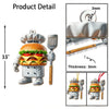 Joycorners Custom Name Chef Santa Ornament, Christmas Gift for Cooking Lover78 2D Flat LM2111