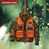 Joycorners Personalized Hunter Ornament – Custom Camo Jacket Christmas Decoration for Men & Hunters MT1111