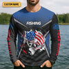 Joycorners Largemouth Bass Fishing Patriotic Fishing Shirt, SPF Shirt For Men, Presents For Fishermen