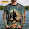 Joycorners Bigfoot Saw Me Fishing But Nobody Believes Him Funny Sasquatch Fishing SPF Shirt For Men