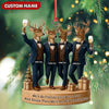Joycorners Personalized Friends Christmas Ornament, Funny Deer Best Friend Gift, Custom Name Tuxedo Buddy Keepsake MT2411