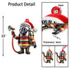 Joycorners Custom Name Fire Fighter Ornament, Fire Fighter Christmas Gift 2D Flat LM2111