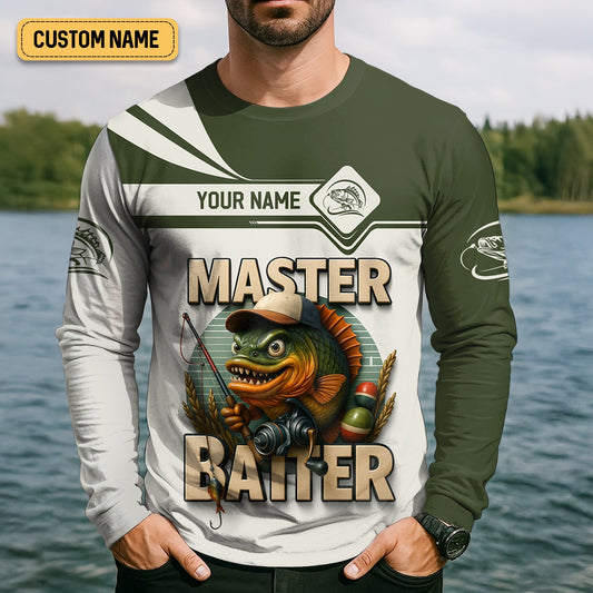 Joycorners Master Baiter SPF Shirts, Long Sleeve Sun Shirt, Fishing Shirts For Men