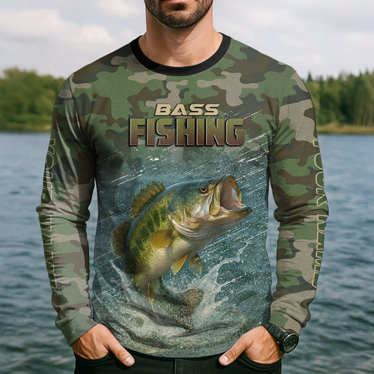 Joycorners On Weekends I Hook Up With Big Girls Camo Bass Fishing Shirt, Funny Fishing Shirt, Fishing Shirts For Men
