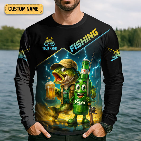 Joycorners Don't Bother Me While I'm Fishing Unless You Brought Beer Funny Fishing Shirt, SPF Shirt, Fishing Shirts For Men