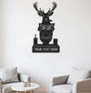 Maxcorners Personalized Deer Bathroom Humor Metal Sign WITH LED/WITHOUT LED, Rustic Hunting Cabin Wall Decor for Hunters, Funny Wildlife Toilet Art MT0110
