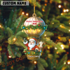 Joycorners Christmas Cow Farm Balloon Acrylic Ornament (14 Breed Options)