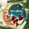 Joycorners Custom Name Santa Christmas Ornament, Home Decor Christmas Gift 2D Flat LM2211