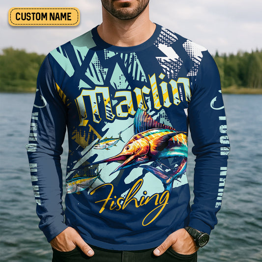 Joycorners Marlin Fishing, Chase The Marlin - Catch The Dream SPF Shirts, Fishing Shirts For Men, Fisherman Gift