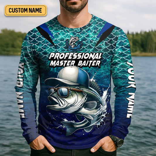 Joycorners Bass Fishing UPF Shirts, Long Sleeve Sun Shirt, Camo Long Sleeve Shirt, Fishing Shirts For Men