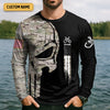 Joycorners Custom Camo Patriotic Fishing Shirt, Fishing UPF Shirts, Fishing Gifts For Men, Men's Fishing Shirt