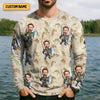 Joycorners Custom Face Fishing Man SPF Shirt For Men, Funny Fishing Shirt, Presents For Fishermen