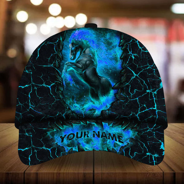 Personalized multicolor unique fire horse pattern cap