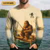 Joycorners Bigfoot's Quiet Day At The Lake Fishing UPF Shirts, Funny Fishing Shirt, Presents For Fishermen
