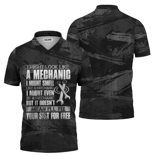 Joycorners I Might Look Like A Mechanic But I Doesn't Mean I'll Fix For Free Shirt Funny Printed Vintage Mechanic Unisex T Shirt PT2609