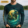 Joycorners The Struggle Is Real But So Is The Reward Horror Fishing SPF Shirt For Men, Men's Fishing Shirts Long Sleeve