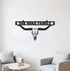 Maxcorners Personalized Metal Ranch Sign WITH LED/WITHOUT LED – Western Longhorn Skull Cowboy Decor MT0110