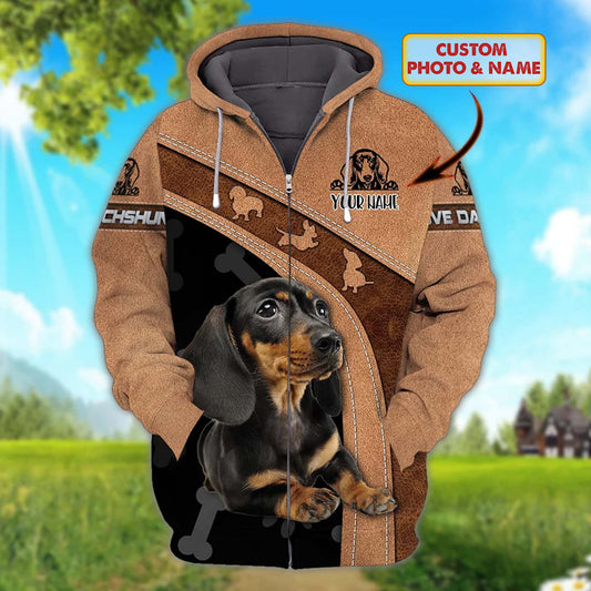 Joycorners Dachshund Lover 3D Full Personalized Name And Dog Print Shirts