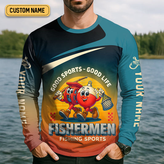 Joycorners Life's Better With A Bobber Fishing UPF Shirts, Men's Fishing Shirts Long Sleeve, Presents For Fishermen