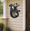 Maxcorners Personalized Hunting Metal Sign WITH LED/WITHOUT LED Light Fishing Wall Art Deer Head Sign Hunter Gift Duck Hunting Sign Bass Fishing Decor MT0110
