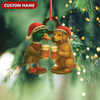 Joycorners Custom Duck & Dog Acrylic Christmas Ornament – Personalized Hunter Gift MT1111