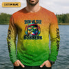Joycorners Show Me Your Bobbers Shirt, Green Yellow Orange Men Fishing Shirt, Funny Fishing Shirt, SPF Shirt