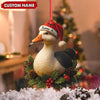 Joycorners Personalized Funny Duck Smoking Acrylic Christmas Ornament – Custom Name Holiday Gift for Hunters & Outdoor Lovers MT1111