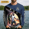 Joycorners Fishing Shirts, I Don't Need Therapy I Just Need To Go Fishing, SPF Long Sleeve Shirts, Fishing Shirts For Men