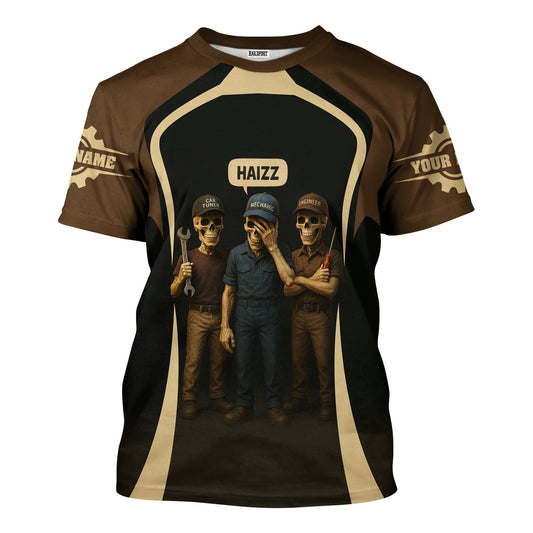 Joycorners Personalized T-Shirt Mechanic The Hardest Part Of My Job Is Being Nice To People Who Think They Know How To Do My Job Funny Shirt PT2609
