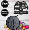 Maxcorners Custom Name American Flag Deer Hunting Metal Sign WITH LED/WITHOUT LED Light Rustic Lodge Wall Decor MT0110