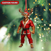 Joycorners Personalized Karate Deer Ornament, Custom Name Martial Arts Christmas Decoration MT1111