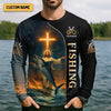 Joycorners Followe Me And I Will Make You Fishers Of Men, Jesus Fishing Shirt, SPF Shirt For Men, Gift For Fisherman