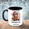 Joycorners Christmas Horse Everything Is Fine Custom Name Mug