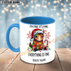 Joycorners Christmas Horse Everything Is Fine Custom Name Mug