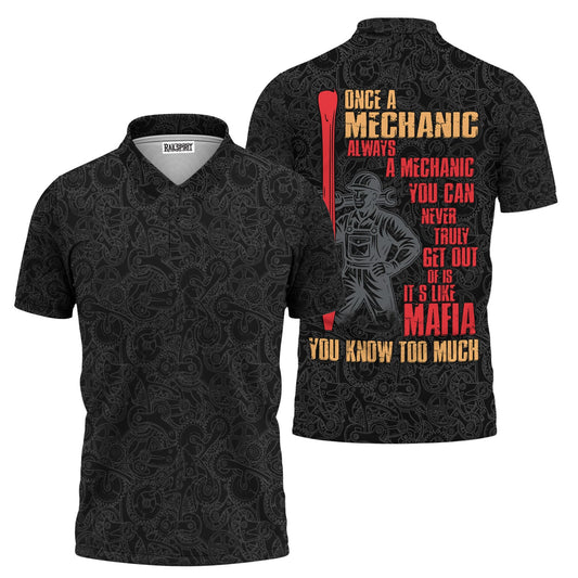 Joycorners Once a Mechanic Always a Mechanic Shirt, Funny Auto Repair Tee for Men, Gift Idea for Mechanics PT2609