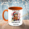 Joycorners Christmas Horse Everything Is Fine Custom Name Mug