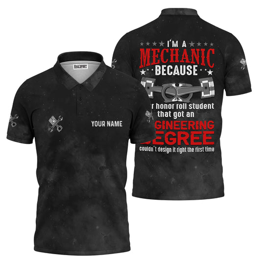 Joycorners Personalized Mechanic Shirt, Custom 'I'm a Mechanic' Shirt for Engineers & Mechanics, Funny Engineer Gift, Custom Name Available PT2609