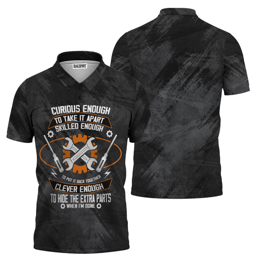 Joycorners Funny Mechanic Shirt, Curious Enough to Take It Apart, Skilled to Rebuild & Clever to Hide Extra Parts, Perfect Gift for Engineers PT2609