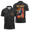 Joycorners Patriotic Mechanic Shirt, American Flag & Cross Design with Wrenches, Perfect Gift for Christian Mechanics, Car Repair & Garage Fans PT2609