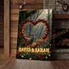 Joycorners Deer Couple Rose Heart Forest Light Effect Personalized Name Canvas