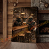 Joycorner Belted Galloway Cow Western Bar Counter Beer Toast Rustic Canvas
