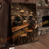 Joycorner Belted Galloway Cow Western Bar Counter Beer Toast Rustic Canvas
