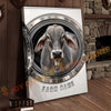 Joycorners Cattle Cow Funny Brahman Cow In Washing Machine Personalized Name Canvas